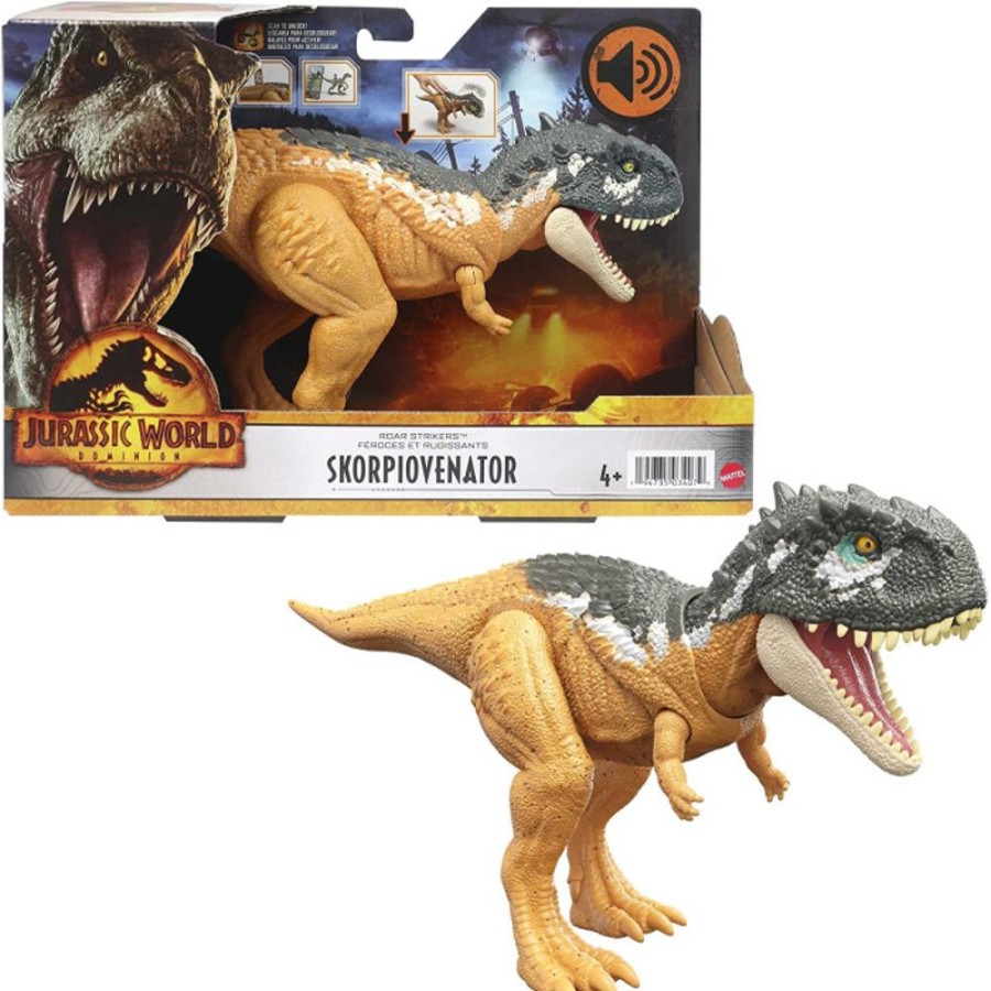 Personaggi D'Azione Accessori E Kit Mattel | Jurassic World Roar Strikers Skorpiovenator Hdx37